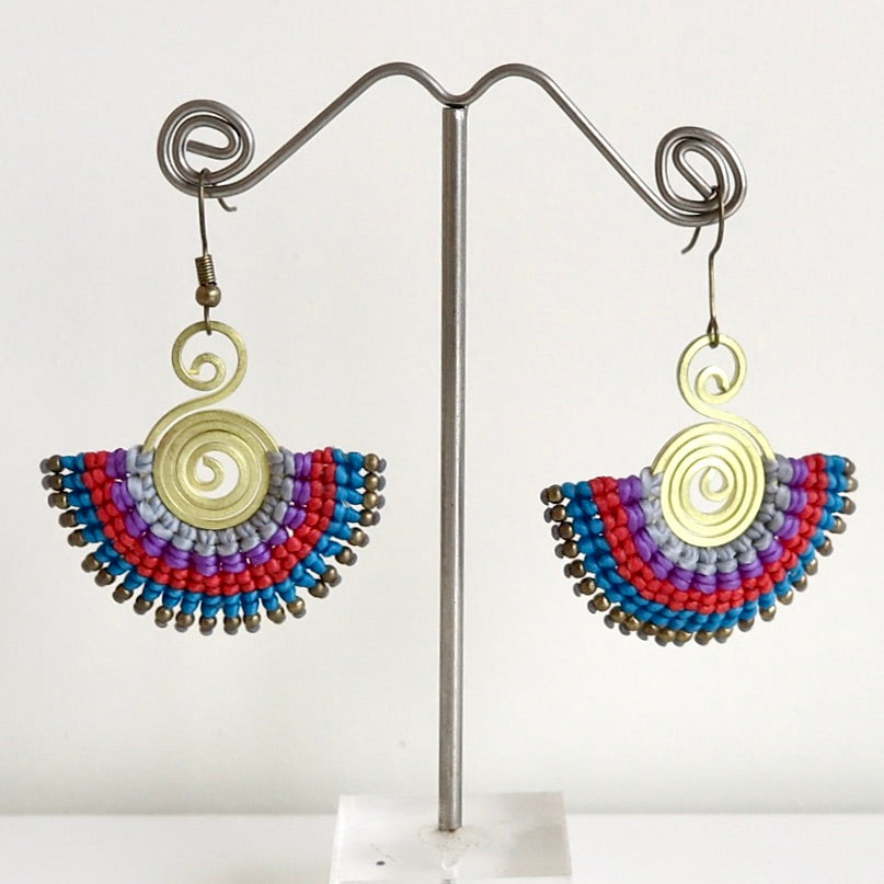 Rainbow Tribal Earrings