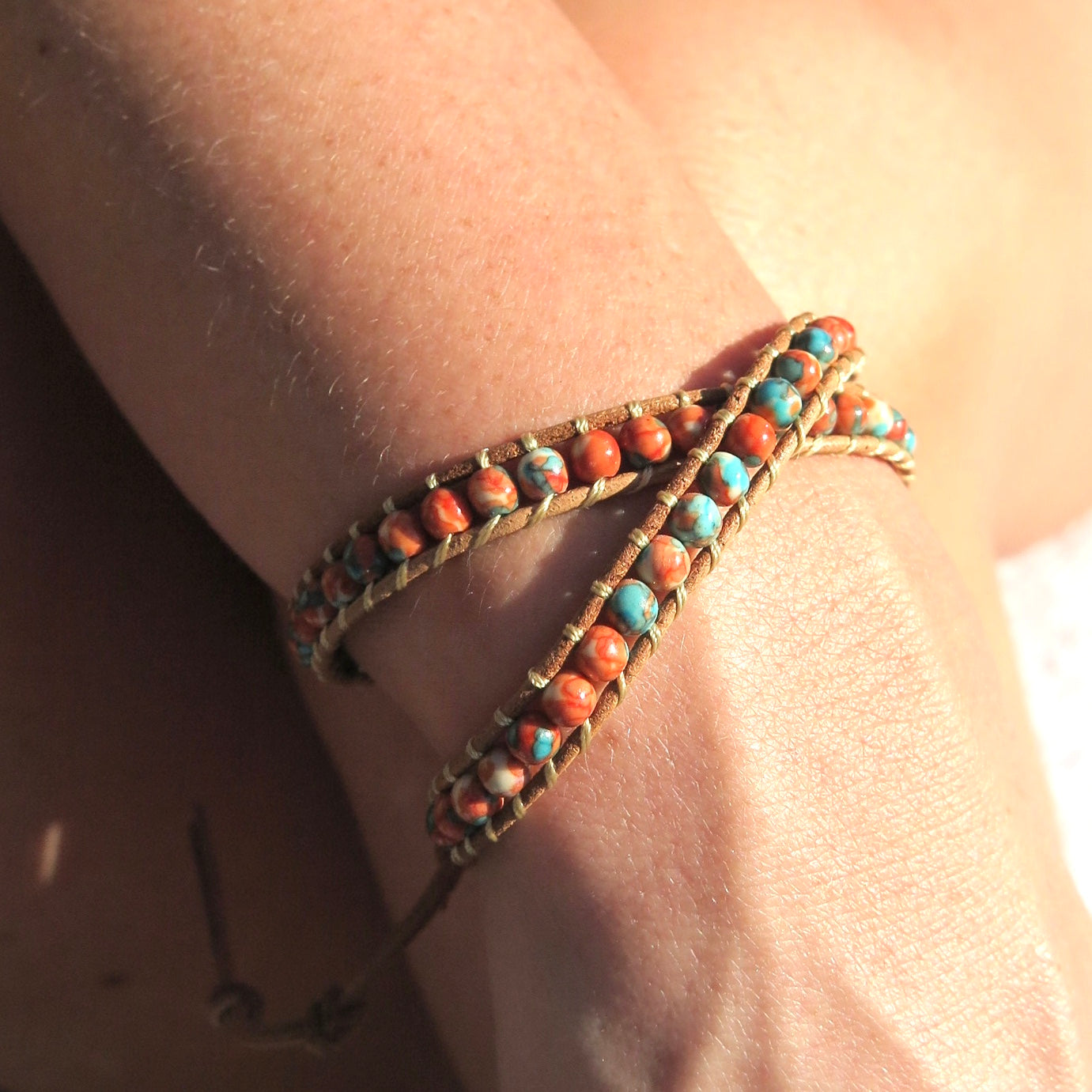 Leather, Double Wrap Bracelets - Nomad Designs Online