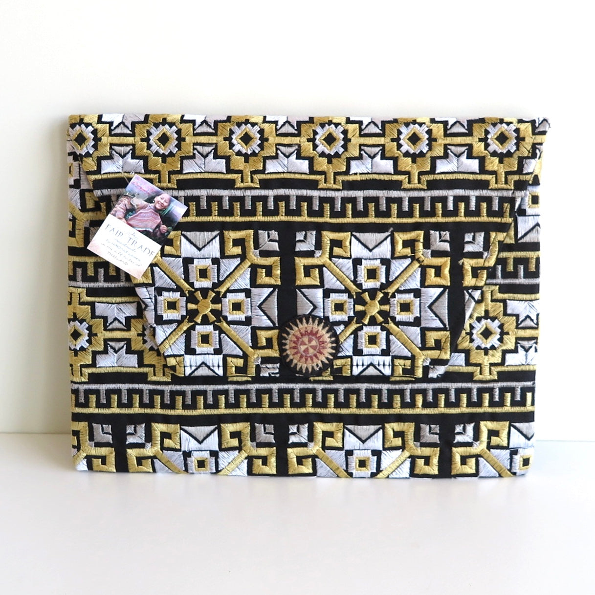 Hmong Yellow Clutch - Nomad Designs Online