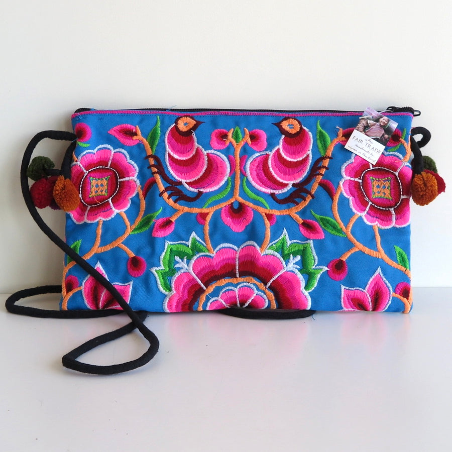 Hmong Embroidered, Cross Body Bag - Nomad Designs Online