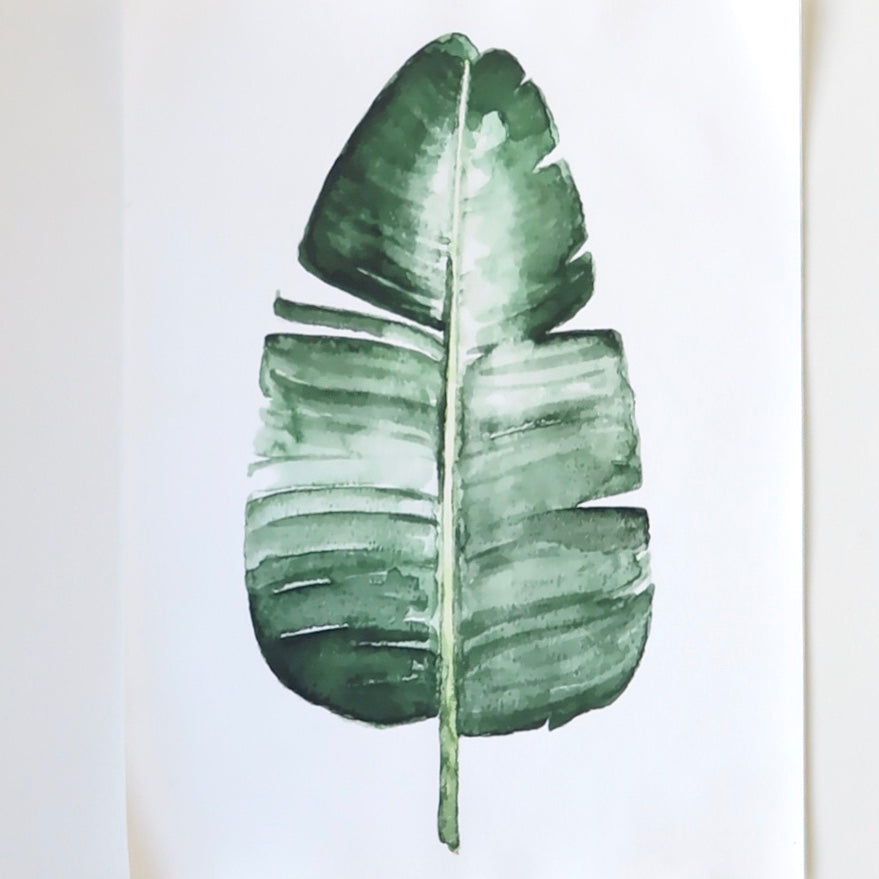 Green Banana Leaf on Canvas - Nomad Designs Online