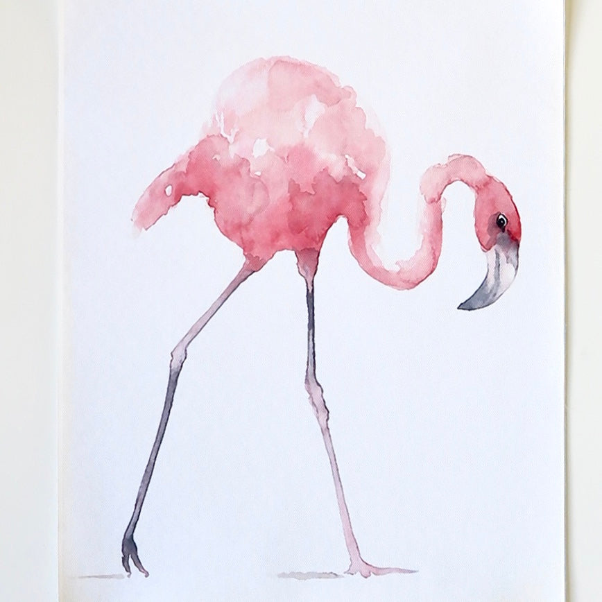 Pretty Pink Flamingo on Canvas - Nomad Designs Online