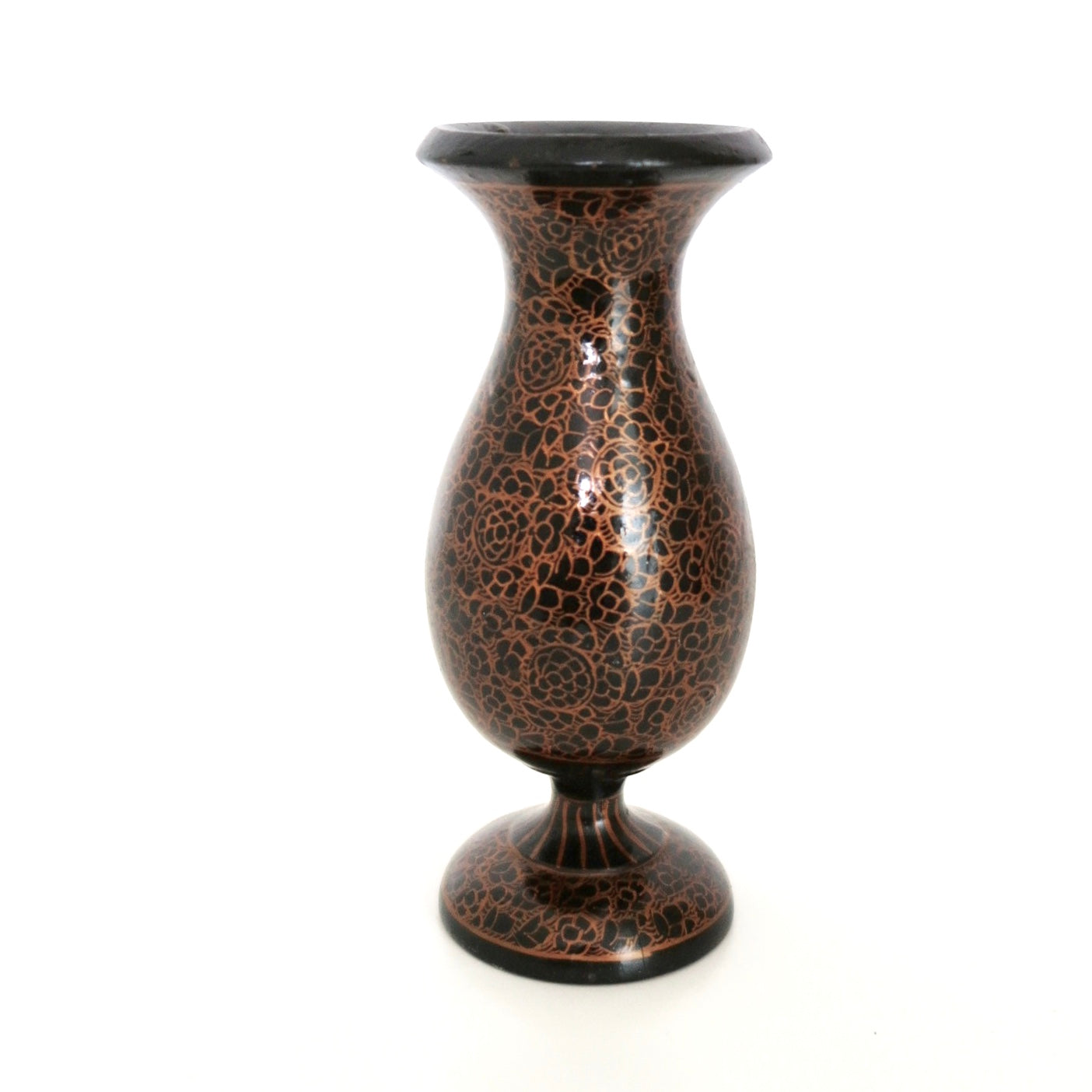 Gold on Black Vase - Nomad Designs Online