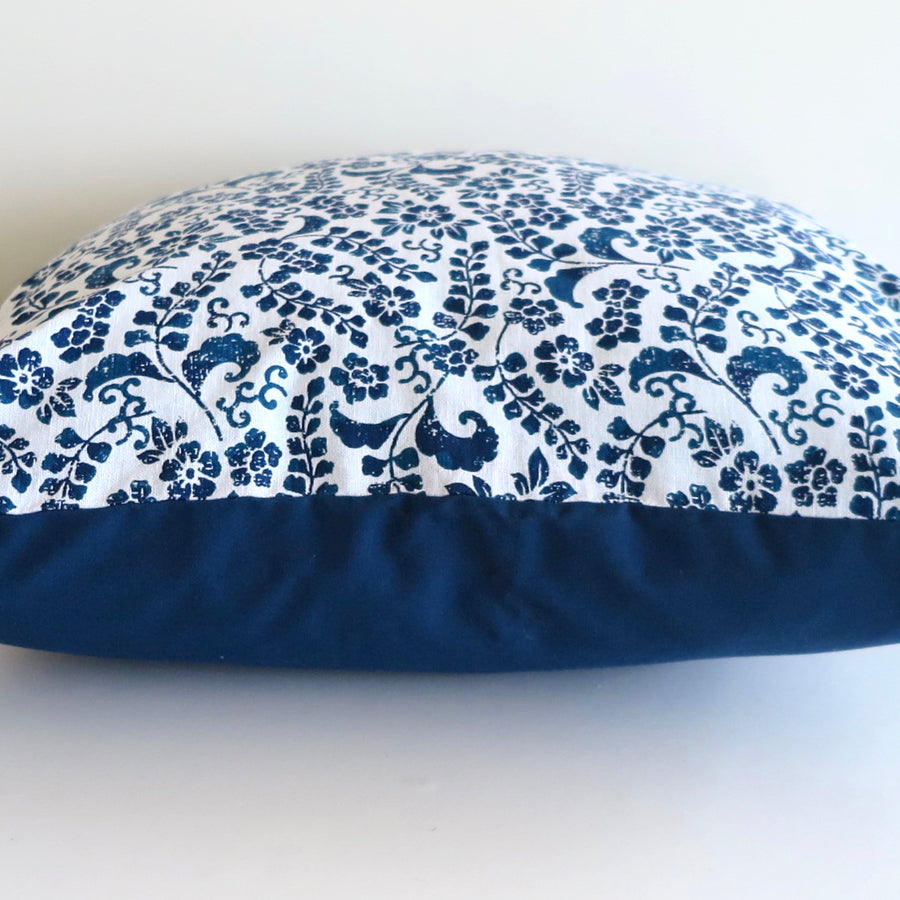 Navy & White Vine, Cushion Cover - Nomad Designs Online