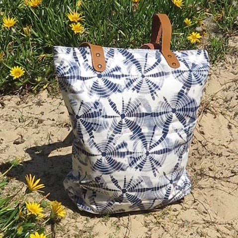 Blue and White Beach Bag - Nomad Designs Online