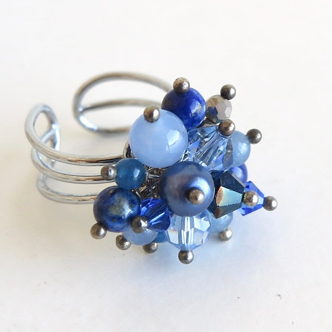 Blue Bubble Ring - Nomad Designs Online