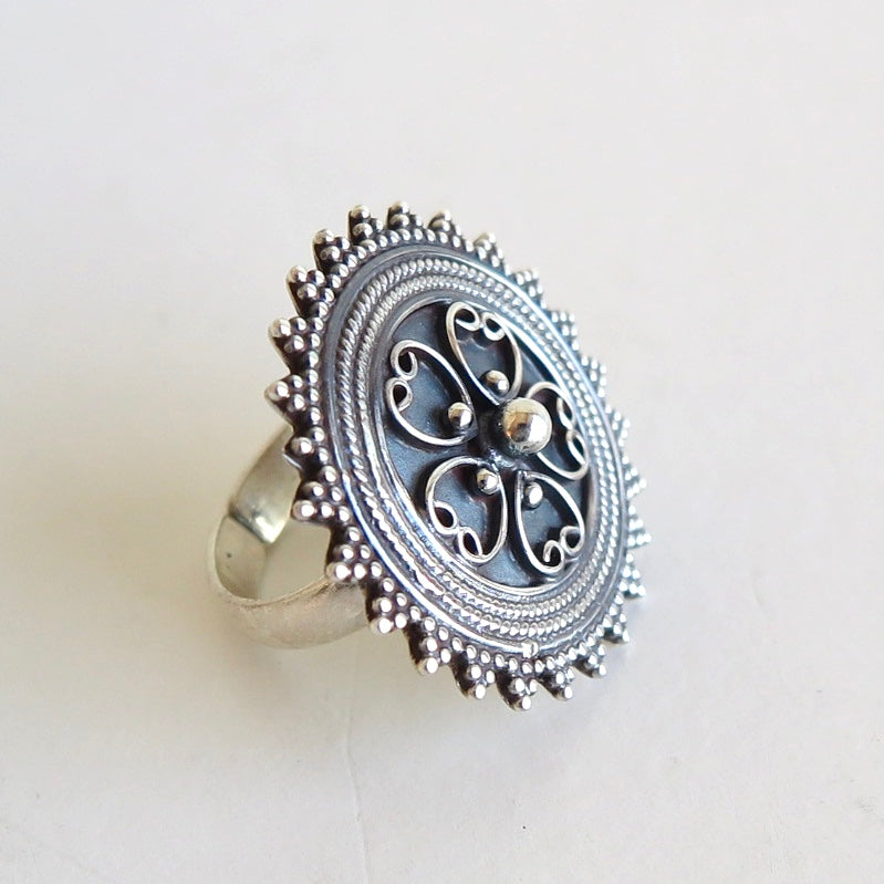 Floral Rawa Silver Ring - Nomad Designs Online