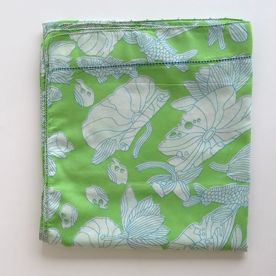 Lime Sea Life Scarf - Nomad Designs Online