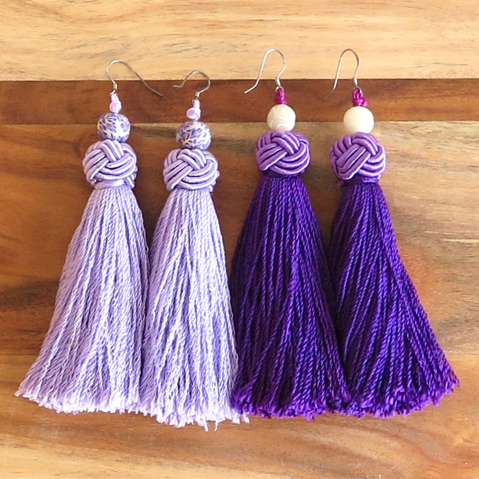 Tassel Bead & Knot, Earrings - Nomad Designs Online