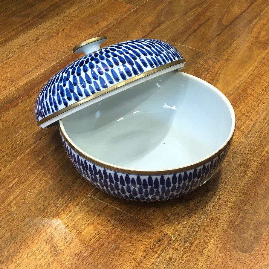 Blue and White Stroke, Ginger Jar - Nomad Designs Online