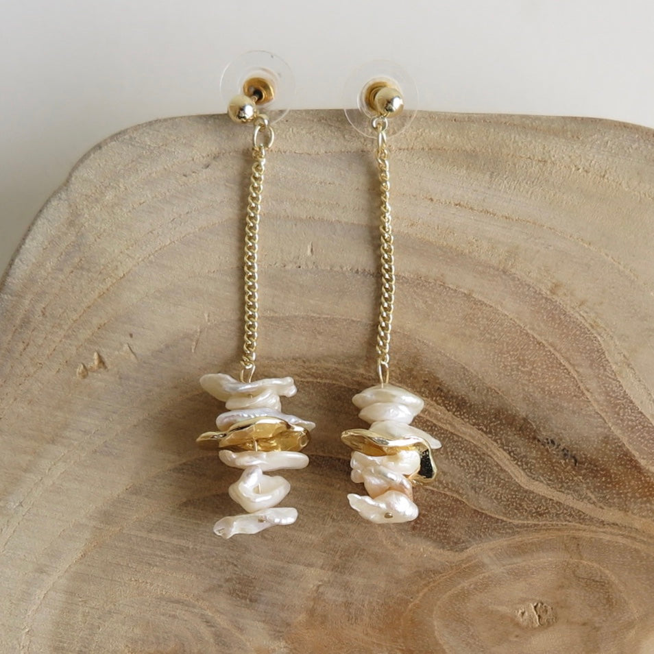 Freshwater Pearl, Drop Earrings - Nomad Designs Online