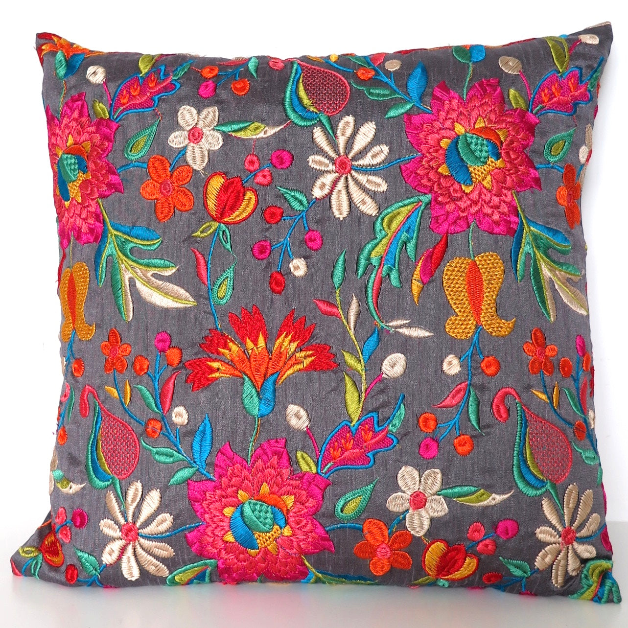 Colourful Flowers, Cushion Cover - Nomad Designs Online