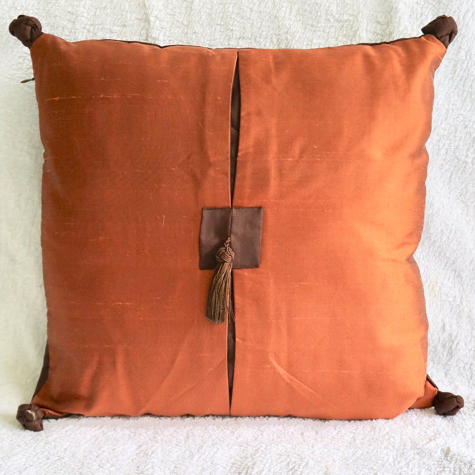 Rust Oriental Tassel, Cushion Cover