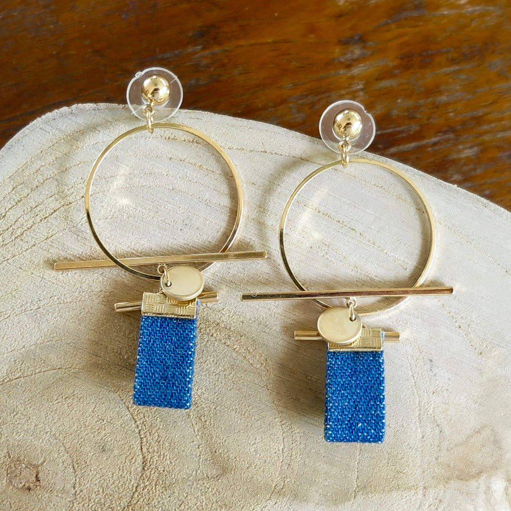 Denim & Hoop, Drop Earrings - Nomad Designs Online