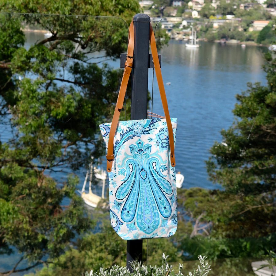 Indian Aqua and Blue, Shoulder Bag - Nomad Designs Online