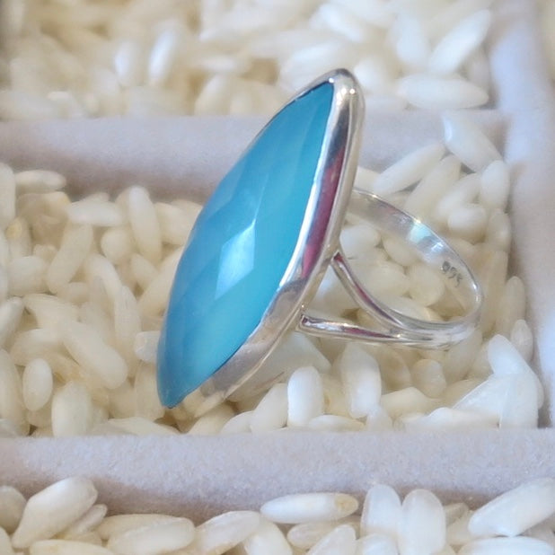 Long Chalcedony Ring