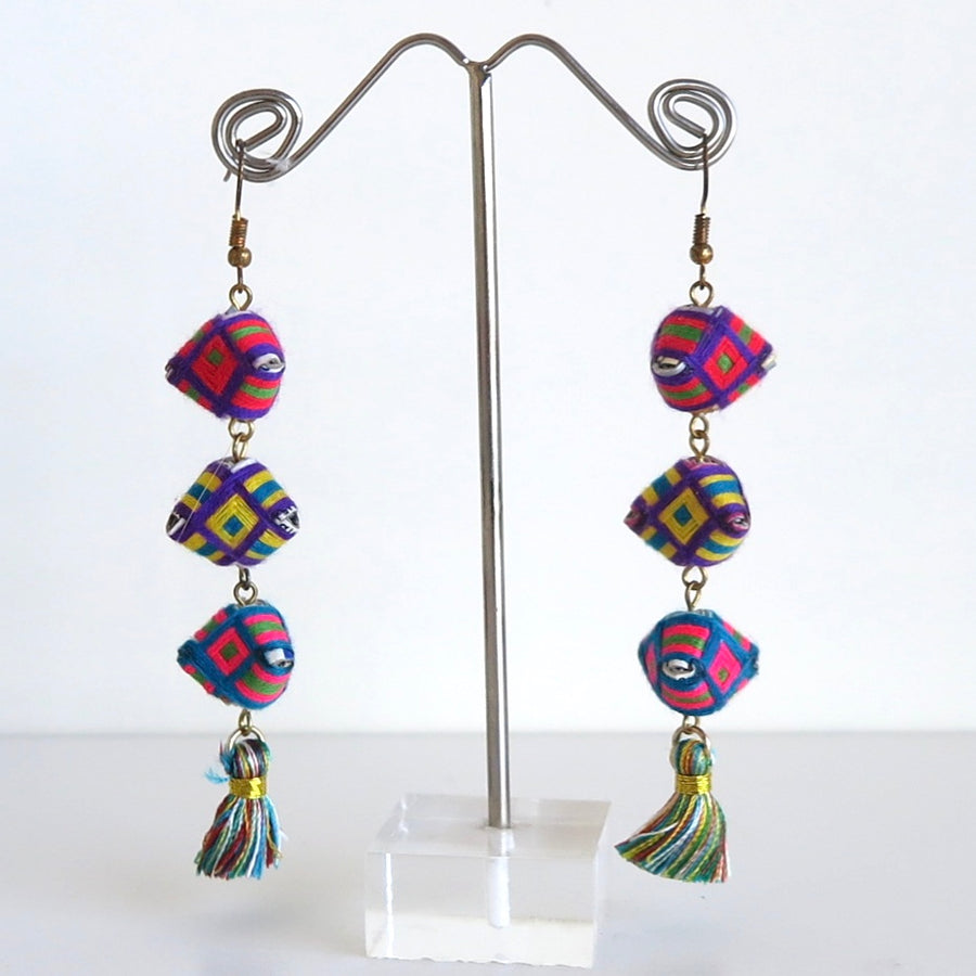 Pyramid Shaped, Colourful Earrings