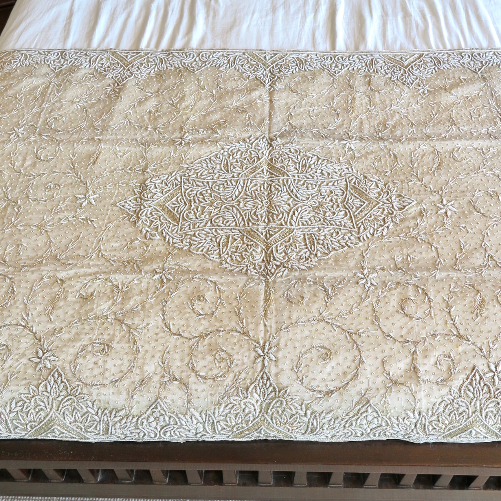 Luxurious Hand Stitched Bed Cover/Runner