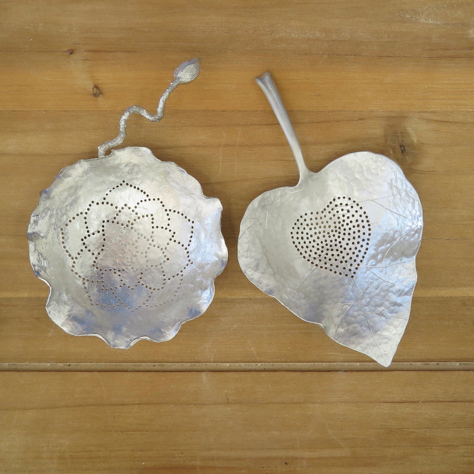 Pewter Tea Strainers