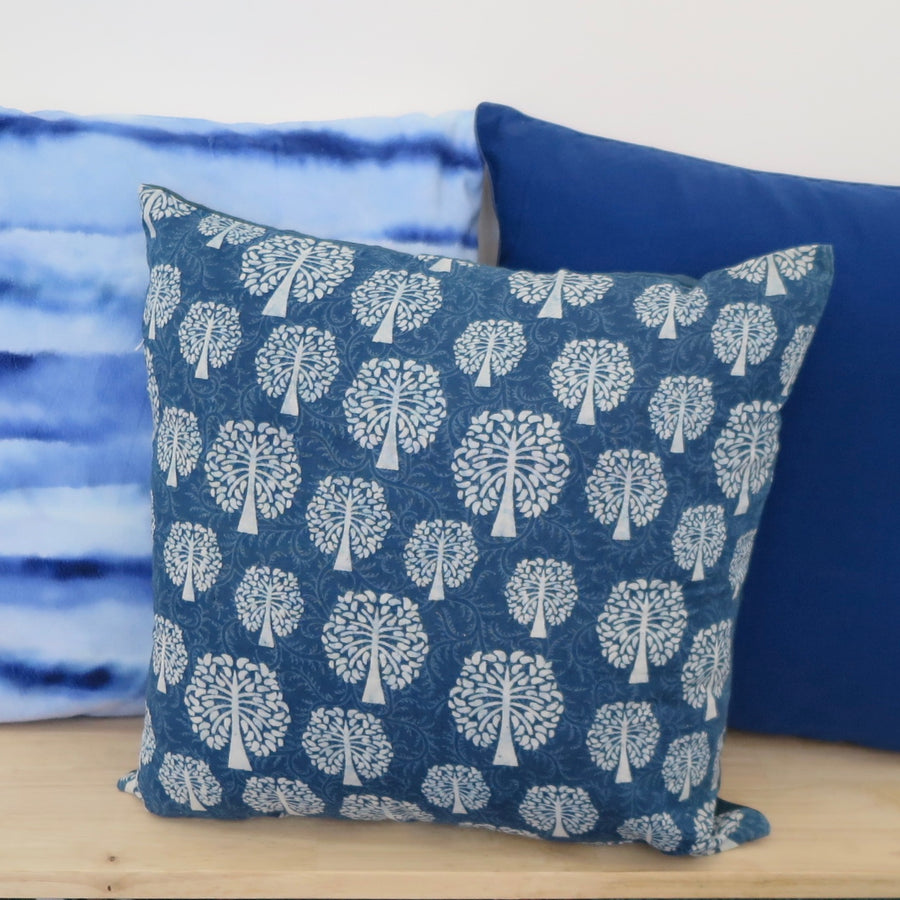 Indigo & White, Tree of Life Cushion Covers - Nomad Designs Online