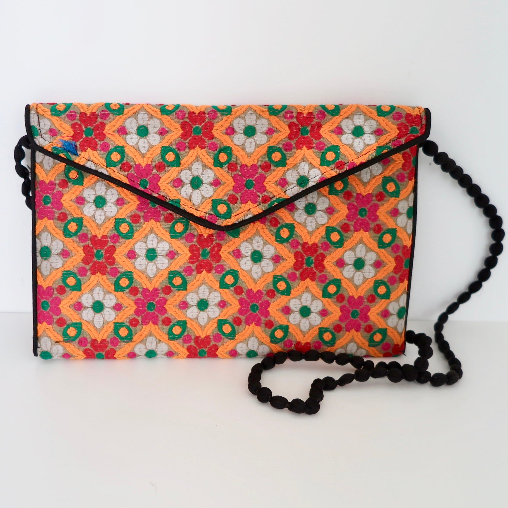 Pink & Orange Flower, Cross Body Bag - Nomad Designs Online