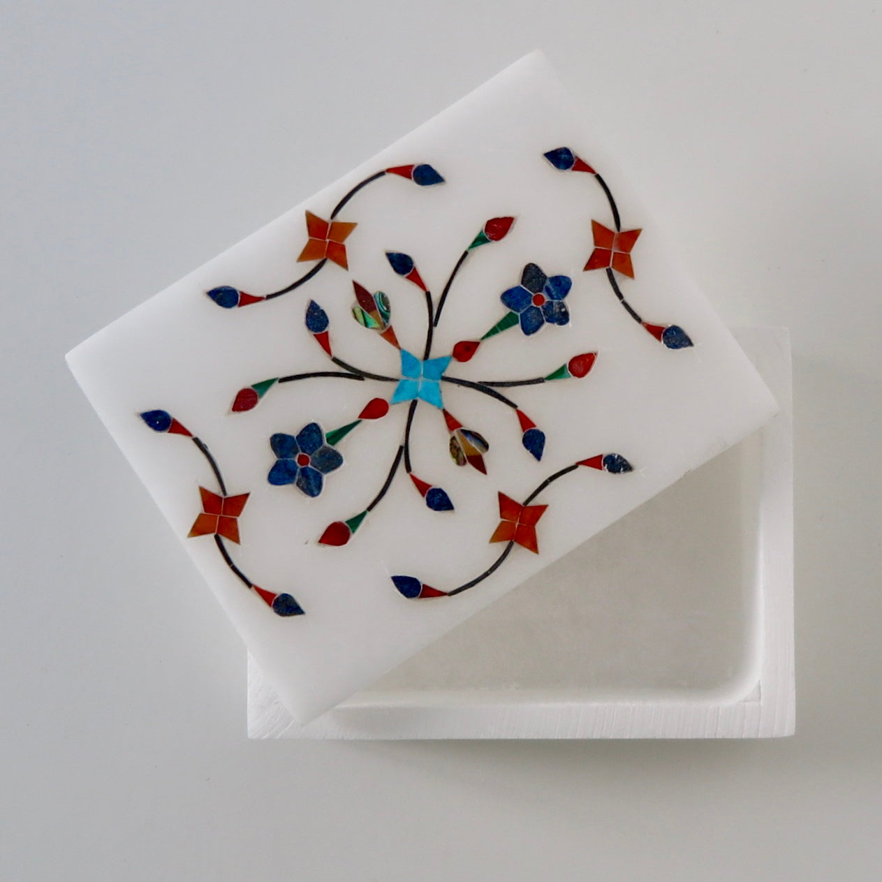 Alabaster Inlaid Accessory Box - Nomad Designs Online