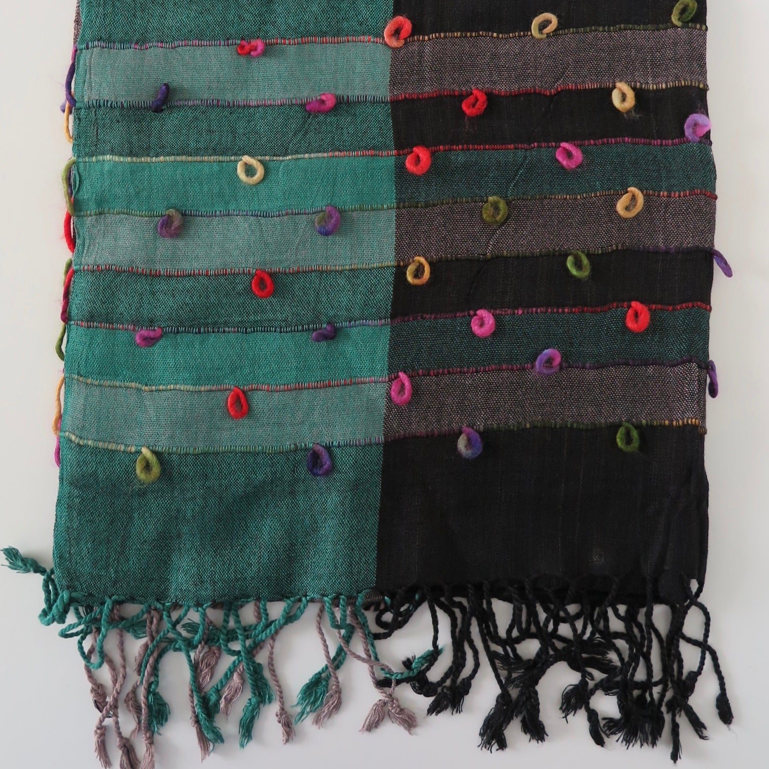 Pashmina & Silk Multicoloured Circles - Nomad Designs Online