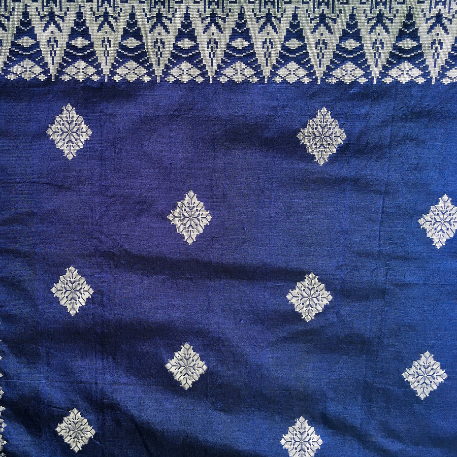 Blue & Silver Diamond, Bed Runner - Nomad Designs Online