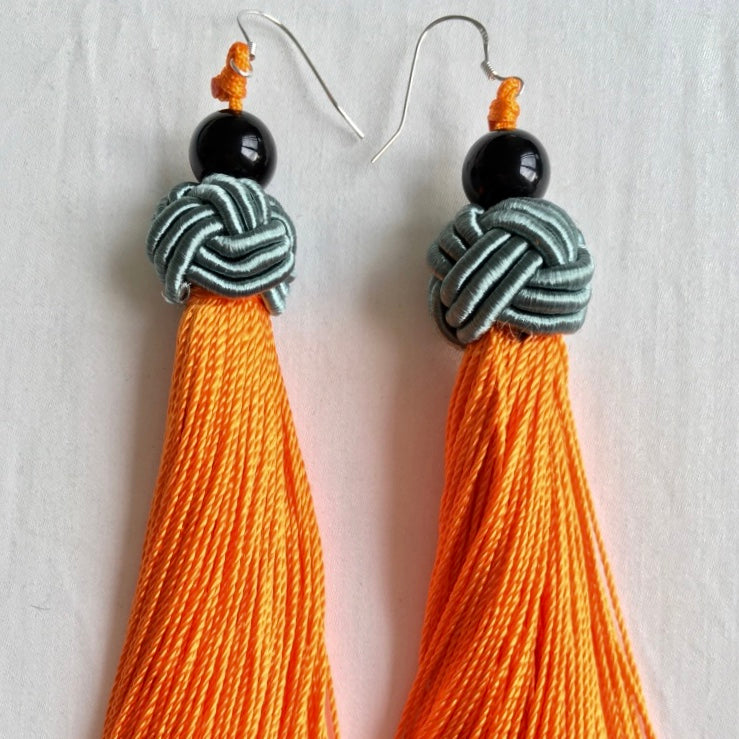 Tassel  Bead & Knot  Earrings - Nomad Designs Online