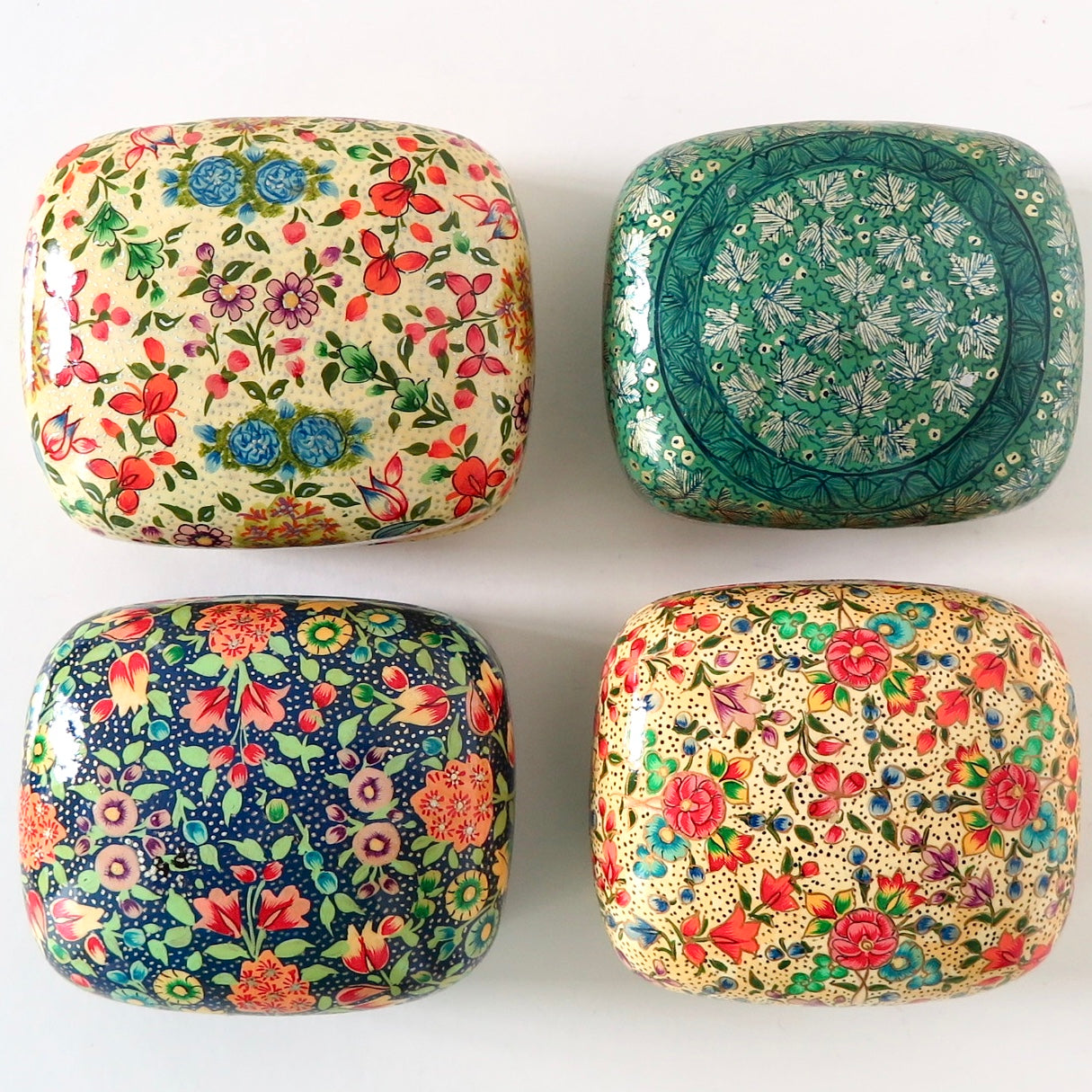 Hand Painted, Paper Mâché Accessory Box - Nomad Designs Online