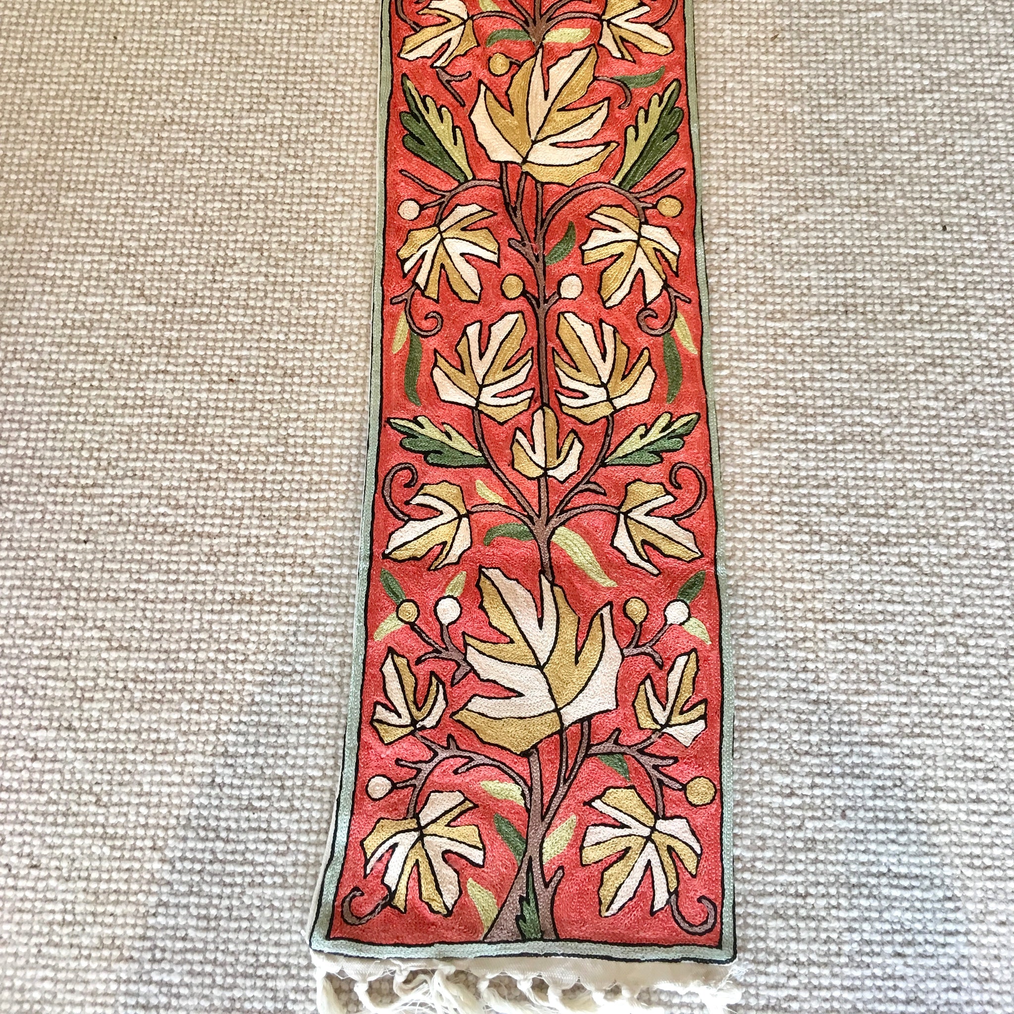 Autumn leaves - Silk Wall Hanging - Nomad Designs Online