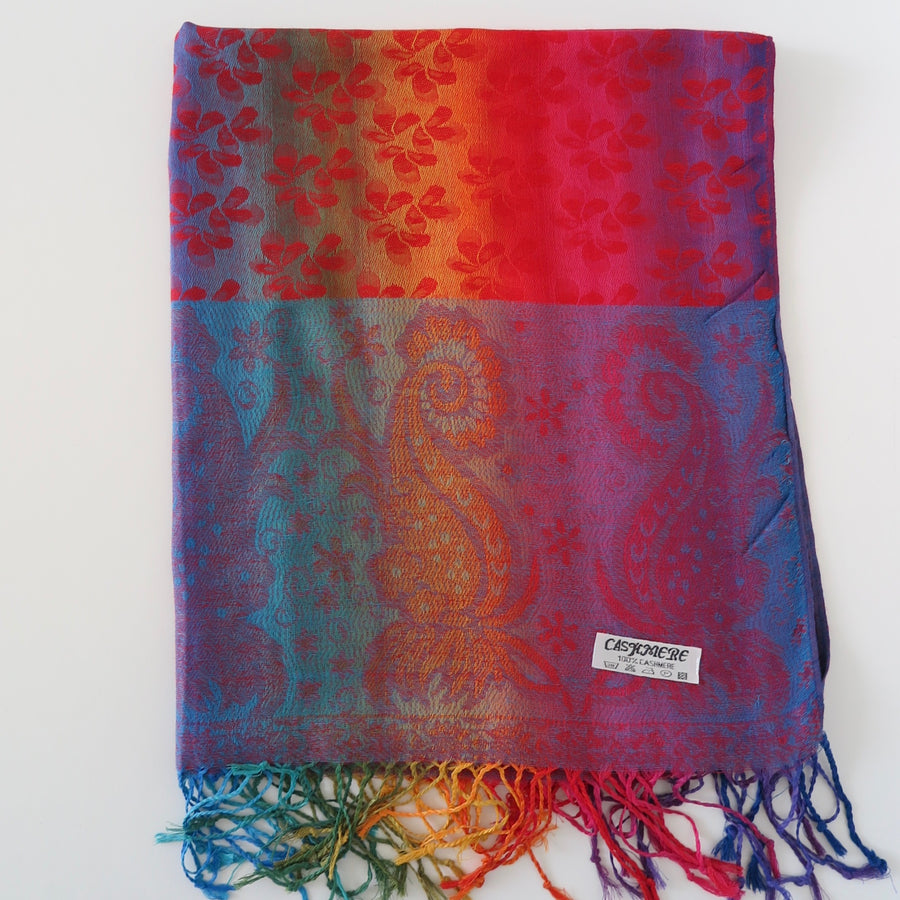 Multicoloured Cashmere Winter Scarf - Nomad Designs Online