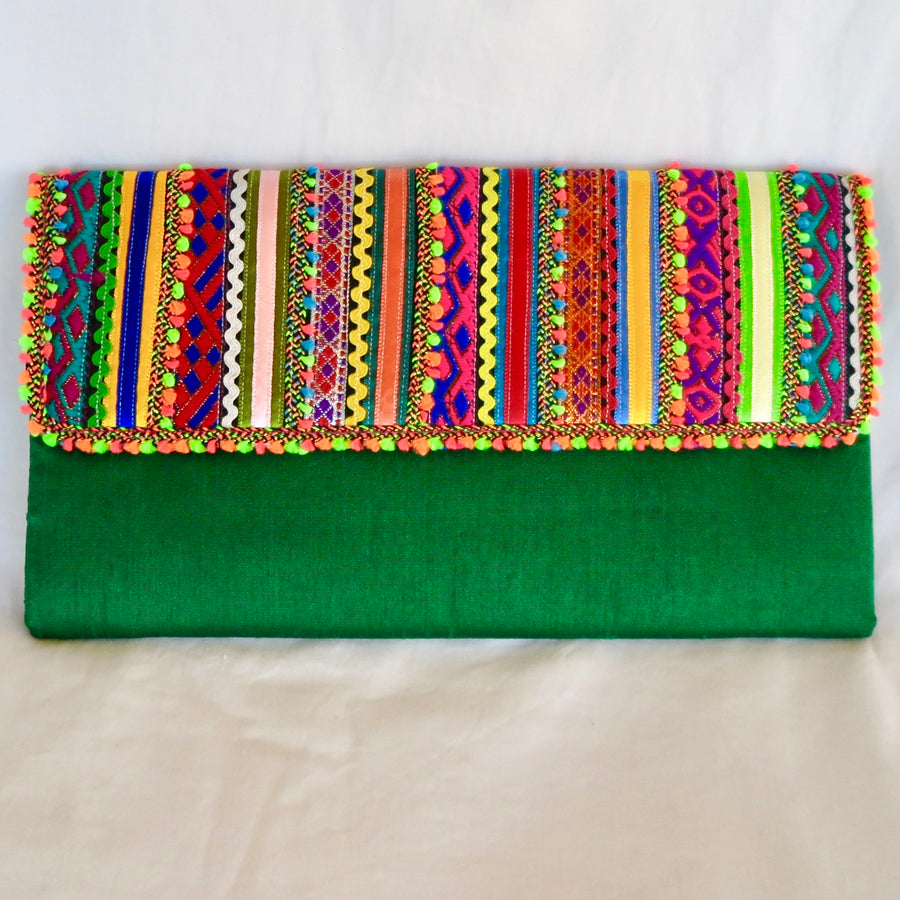 Multicolour Braided Clutches - Nomad Designs Online