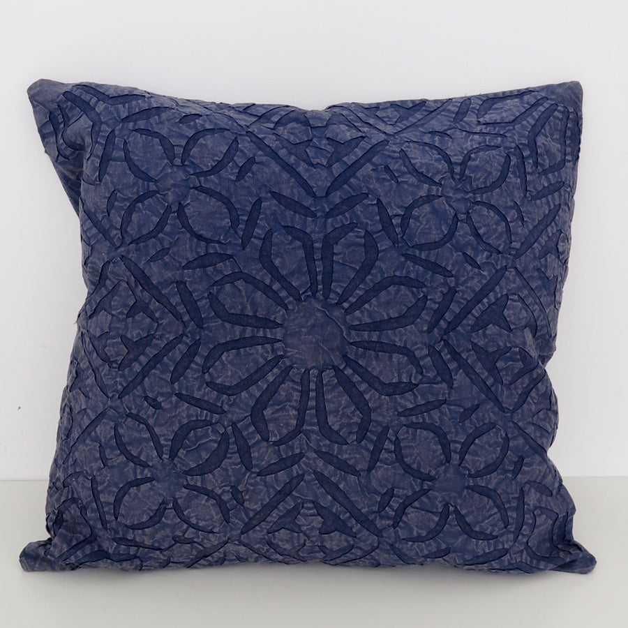 Navy Applique, Cushion Cover - Nomad Designs Online