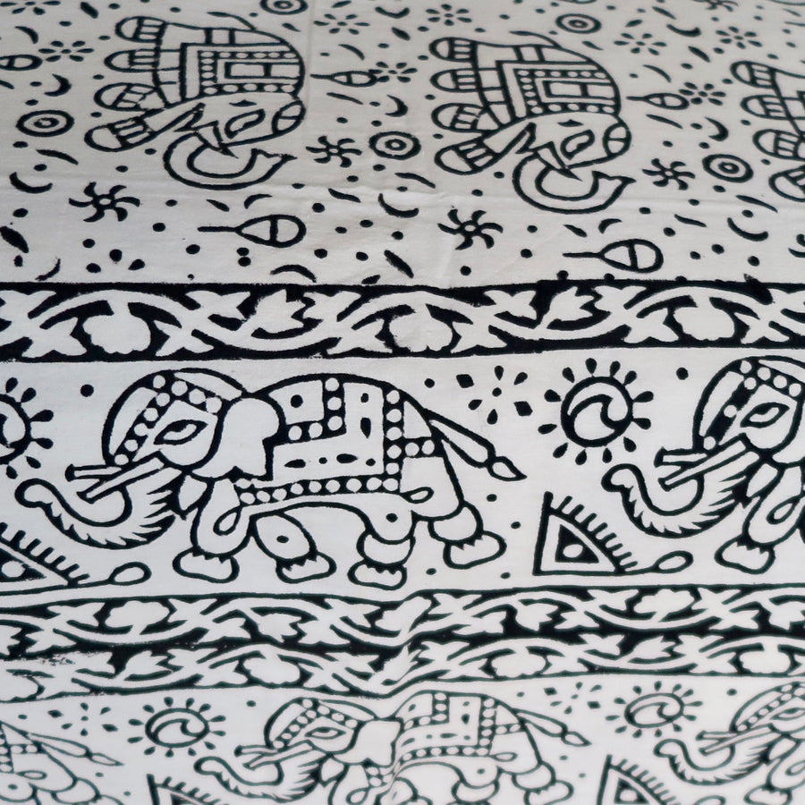 Black & White Elephant, Bed Cover - Nomad Designs Online