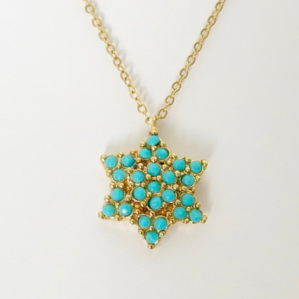 Turkish Turquoise Star Necklace - Nomad Designs Online