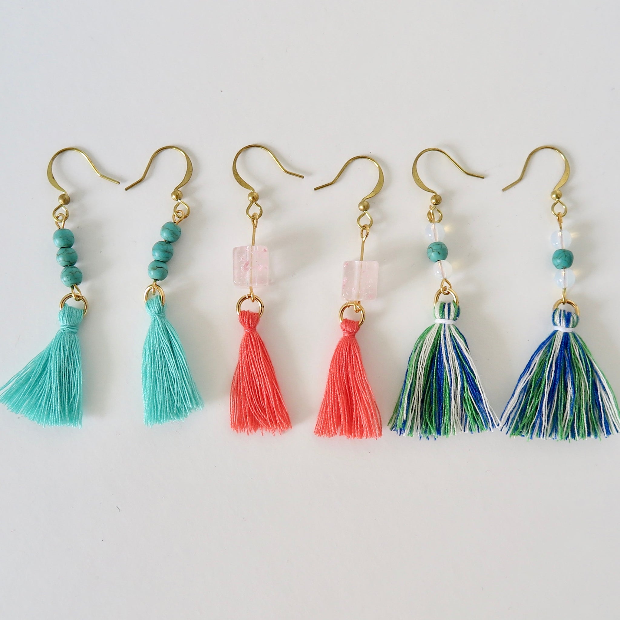 Flipkart.com - Buy Bee Fashionable Blue Glass Stone Tassel Earrings for  girls and women Tassel Drops & Danglers Silk Dori, Stone Tassel Earring  Online at Best Prices in India