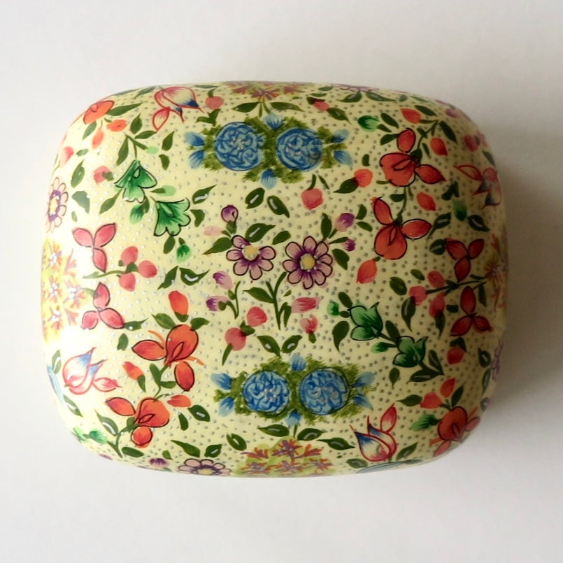 Hand Painted, Paper Mâché Accessory Box - Nomad Designs Online