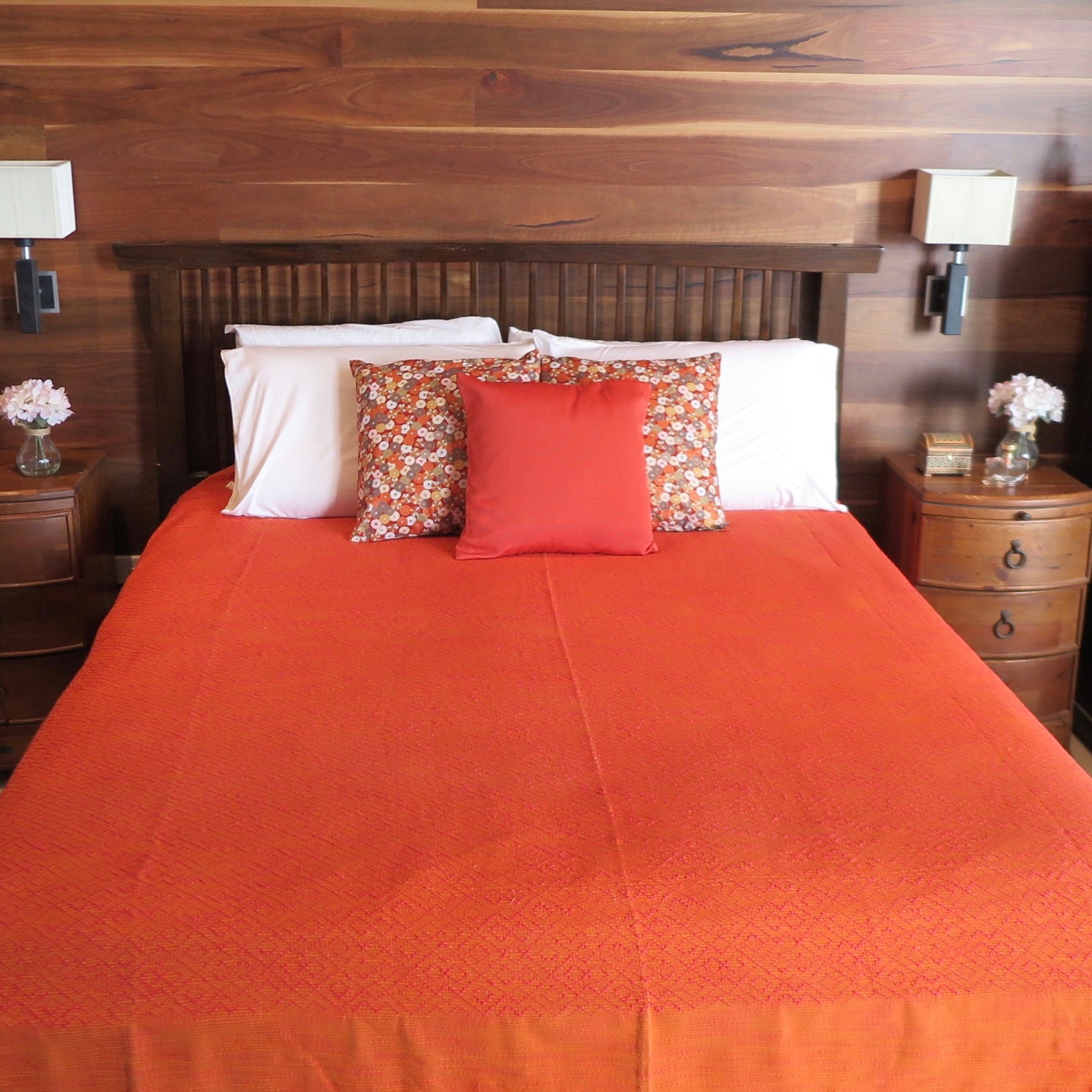 Orange & Pink, Bed Cover - Nomad Designs Online