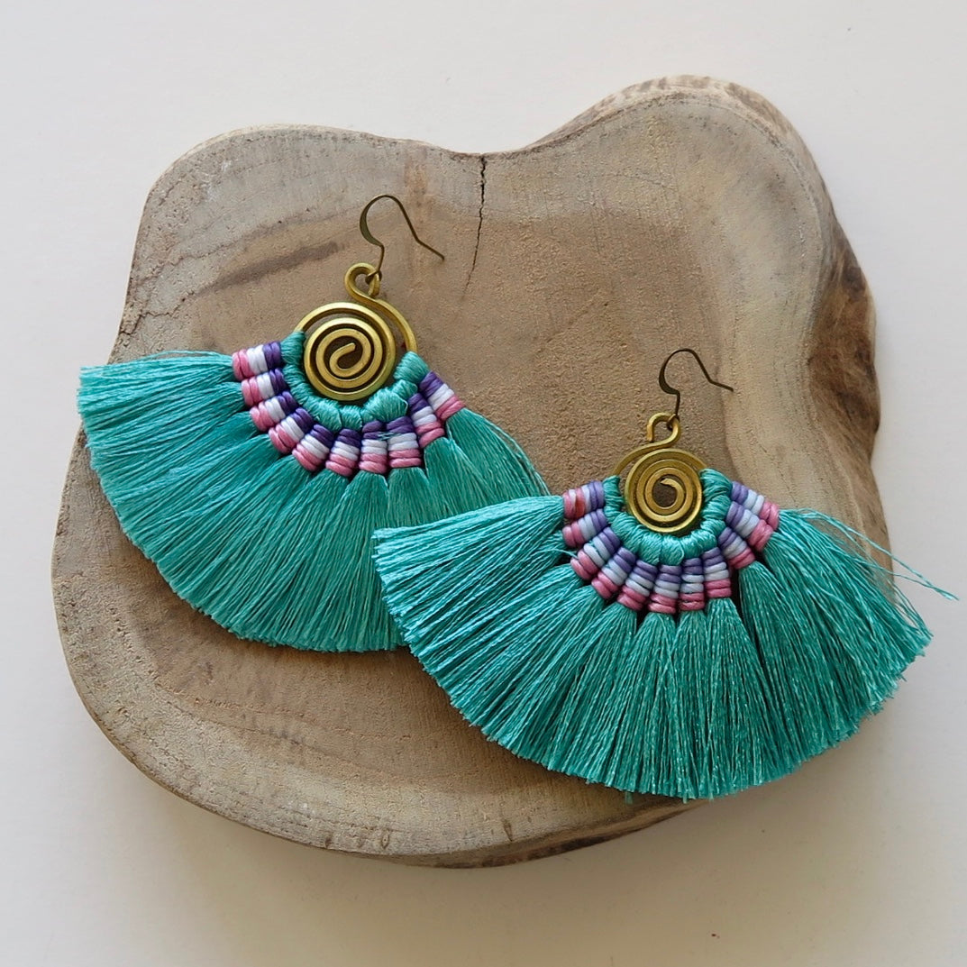 Buy Tassel Hoop Earrings Online in India - Etsy