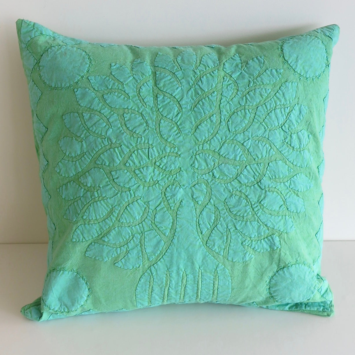 Green Applique, Cushion Cover - Nomad Designs Online