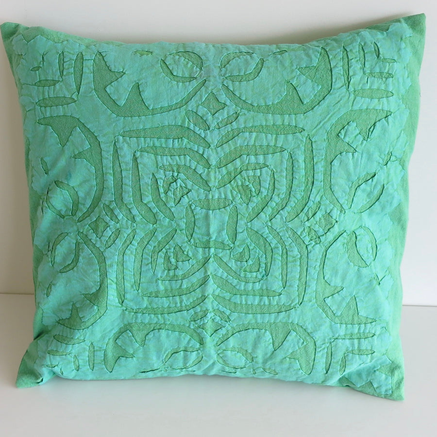 Green Applique, Cushion Cover - Nomad Designs Online