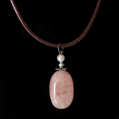 Rose Quartz and Freshwater Pearl Necklace