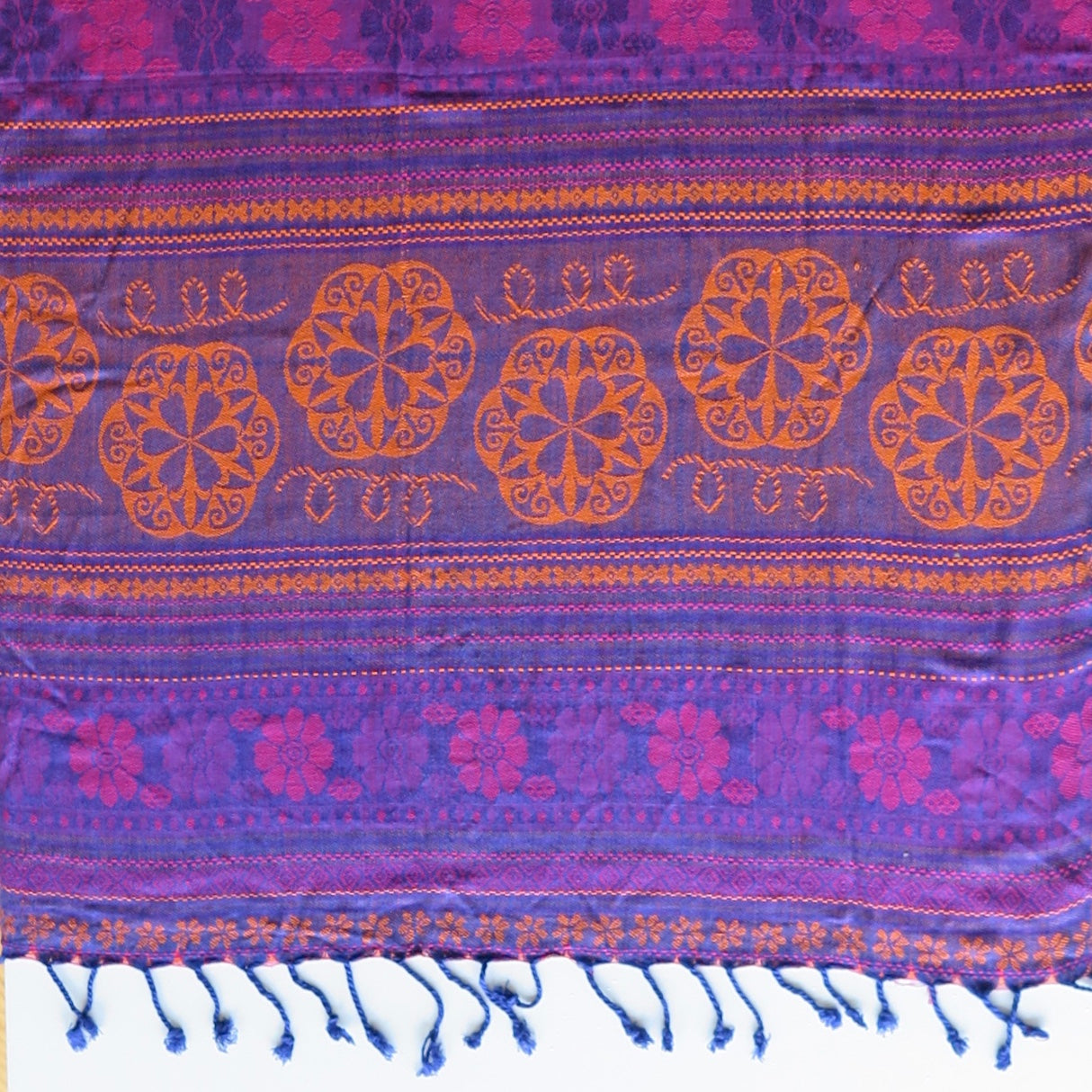 Orange, Purple & Pink Winter Scarf - Nomad Designs Online