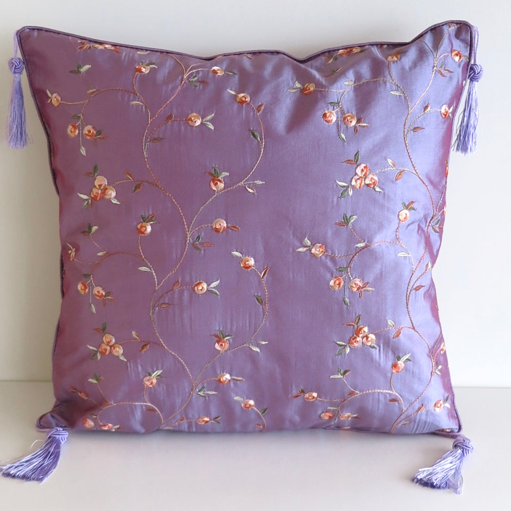 Lilac Flower and Tassel, Cushion Cover