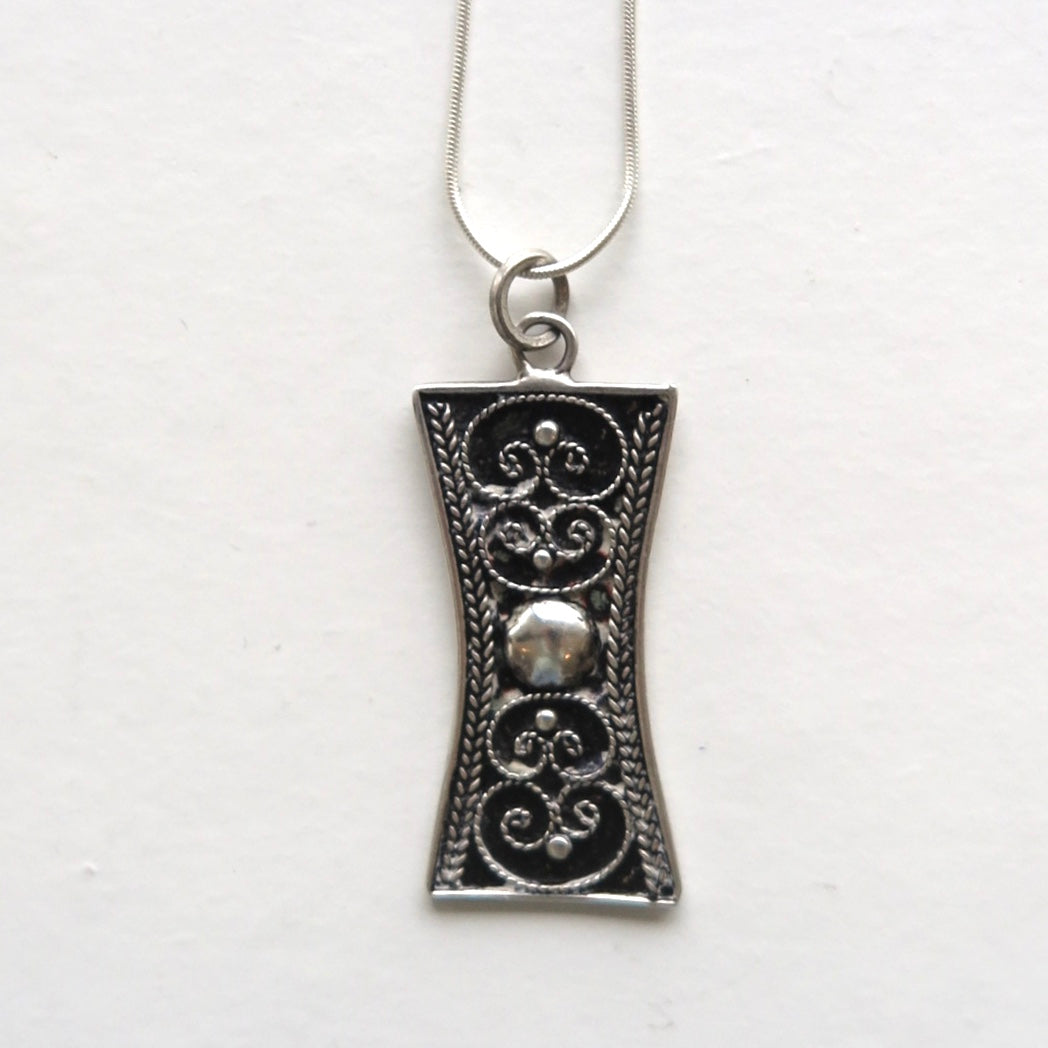 Oxidised, Silver Pendant - Nomad Designs Online