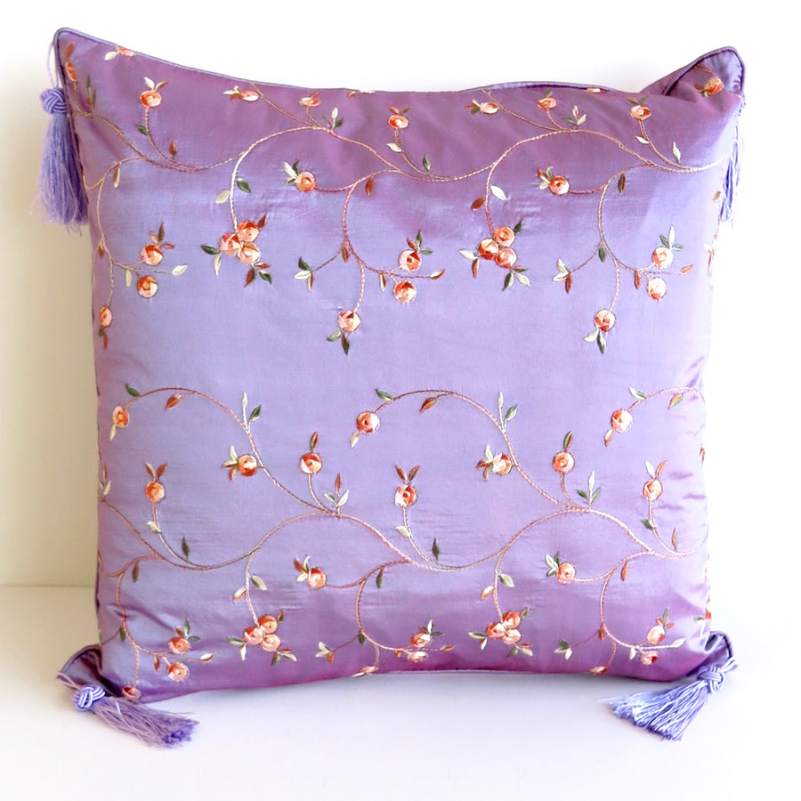 Lilac Flower and Tassel, Cushion Cover