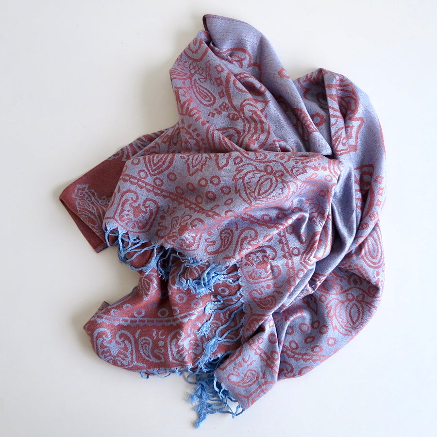 Dusty Pink & Mauve Reversible Scarf - Nomad Designs Online