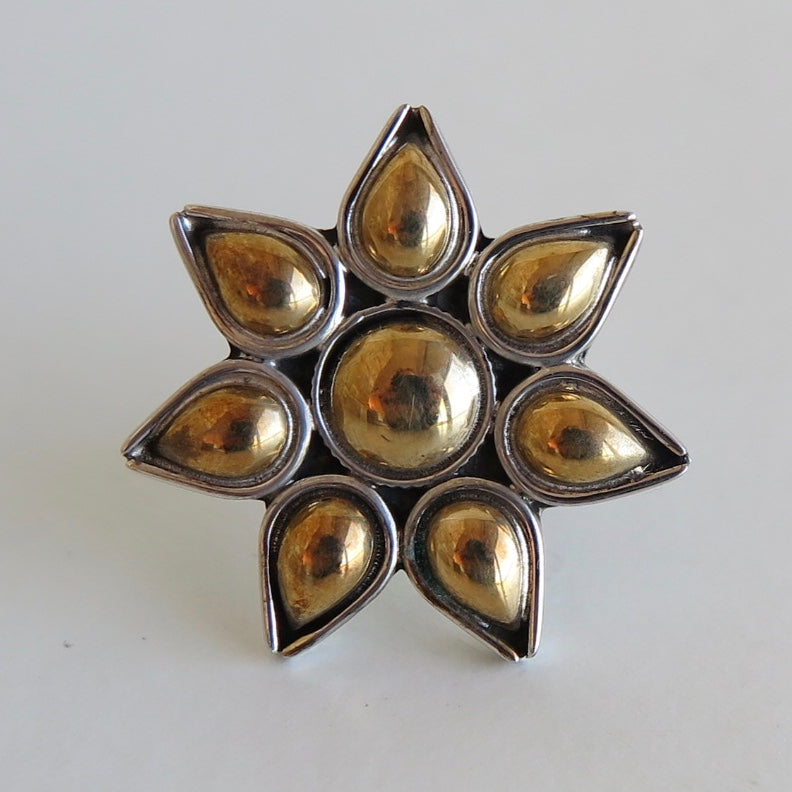 Golden Flower Ring - Nomad Designs Online