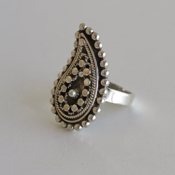 Paisley Teardrop Ring - Nomad Designs Online